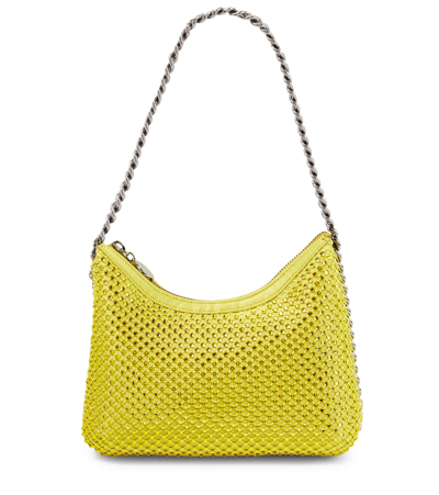 Stella Mccartney Falabella Embellished Shoulder Bag In Oxide Yellow