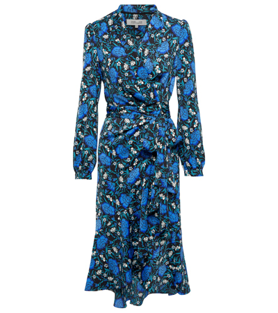 Diane Von Furstenberg Carla Wrap Jersey Midi Dress In Royal Blue