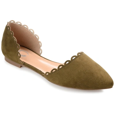 Journee Collection Collection Women's Wide Width Jezlin Flat In Green