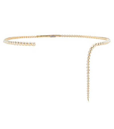 Ondyn Imperial Wavelength 14kt Gold Necklace With Diamonds