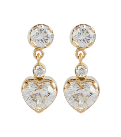 Sophie Bille Brahe Chambre Diamant 18kt Yellow Gold Single Earring With Diamonds In Yellow Gold Pearl