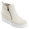 Journee Collection Pennelope Wedge Sneaker In Ivory