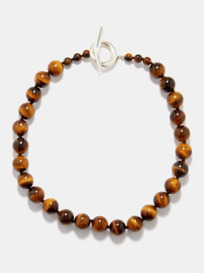 Sophie Buhai Everyday Boule Sterling Silver Choker With Tiger's Eye In Tigers Eye