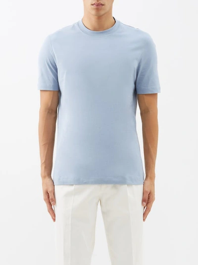 Brunello Cucinelli Cotton-jersey T-shirt In Blue