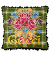 GUCCI EMBROIDERED CHECKED CUSHION