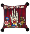 GUCCI EMBROIDERED HOUNDSTOOTH WOOL-BLEND CUSHION