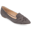 Journee Collection Collection Women's Wide Width Mindee Flat In Grey