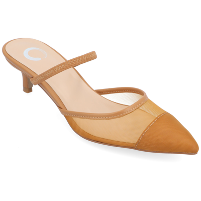 Journee Collection Allana Pointed Toe Pump In Tan
