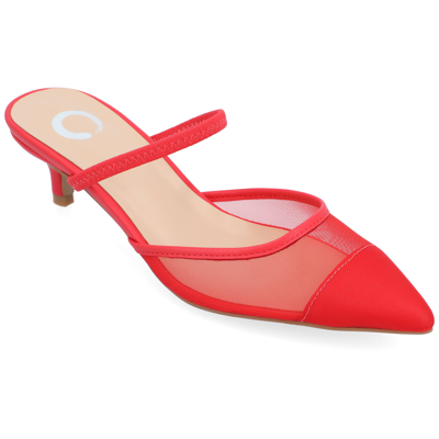 Journee Collection Allana Pointed Toe Pump In Red