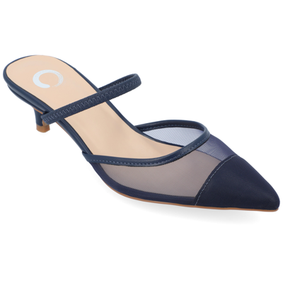 Journee Collection Allana Pointed Toe Pump In Blue