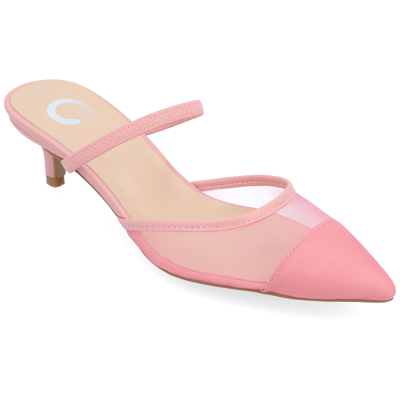 Journee Collection Allana Pointed Toe Pump In Pink