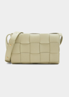 Bottega Veneta The Cassette Intrecciato Crossbody Bag In Travertine