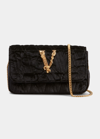 Versace Virtus Mini Flap Chain Crossbody Bag In 1pk3v Glossy Pink