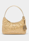 Prada Re-edition 2000 Crystal-embellished Shoulder Bag In F0t7o Cristal
