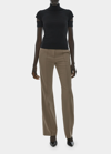 Helmut Lang Turtleneck Cut-out Sleeve Top In Black