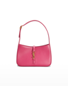 Saint Laurent Ysl Soft Leather Hobo Shoulder Bag In Bubblegum