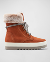 Cougar Vanetta Polar Plush Suede Winter Booties In Tobacco
