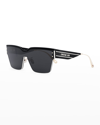 Dior Club Rectangular Shield Sunglasses In Grey