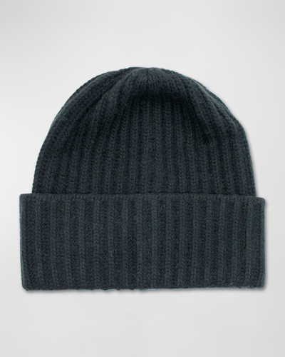 PORTOLANO RIBBED SLOUCH CUFF CASHMERE BEANIE