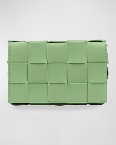 Bottega Veneta The Cassette Intrecciato Crossbody Bag In Pistachio