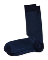 Marcoliani Microdot Cotton Socks In Navy