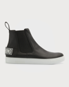 MOSCHINO MEN'S LOGO LEATHER CHELSEA BOOT SNEAKERS