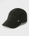 Helen Kaminski Haisley Velvet Corduroy Baseball Cap In Deep Ivy