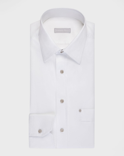 Stefano Ricci Men's Cotton Sport Shirt In White