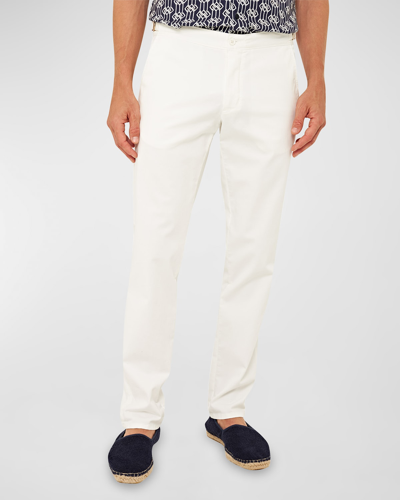 Orlebar Brown Fallon Straight-leg Cotton-blend Twill Trousers In Neutrals