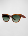 BARTON PERREIRA LIONESS TWO-TONE ACETATE CAT-EYE SUNGLASSES