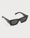 Prada 50mm Square Sunglasses In Black