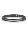 ROBERTO DEMEGLIO PURA MATTE BLACK CERAMIC & 18K WHITE GOLD BRACELET WITH WHITE DIAMONDS, 0.25 TDCW