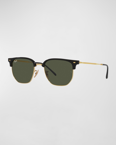 Ray Ban Clubmaster 55mm Square Sunglasses In Black