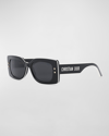 Dior Pacific Logo Square Acetate Sunglasses In Black