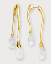 Alexis Bittar Lucite Front Back Double Drop Earrings In Clear