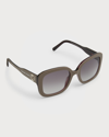 Marc Jacobs 54mm Gradient Square Sunglasses In 79u Crystal Nude