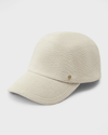 Helen Kaminski Haisley Velvet Corduroy Baseball Cap In Gardenia
