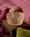 LALIQUE BACCHANTES BOWL, GOLD LUSTER