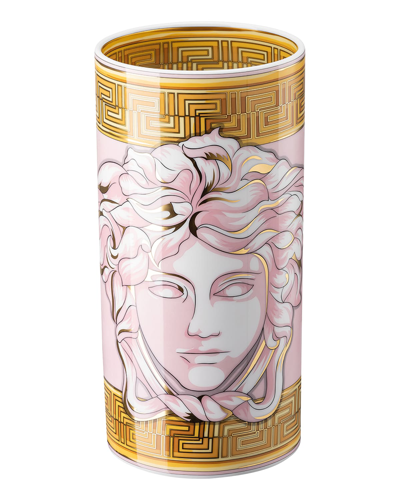 Versace Medusa Amplified Pink Coin Vase - 9.5"