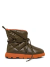 Piume Green Quilted  Nylon Boots In Black
