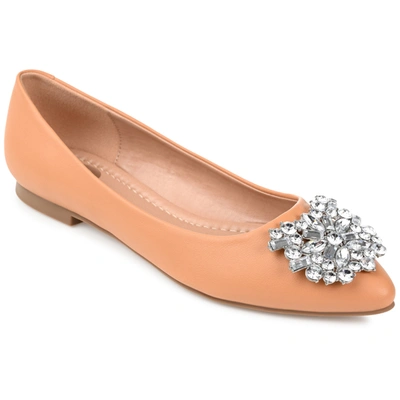 Journee Collection Journee Renzo Embellished Flat In Brown