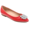 Journee Collection Journee Renzo Embellished Flat In Red