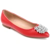 Journee Collection Collection Women's Wide Width Renzo Flat In Red