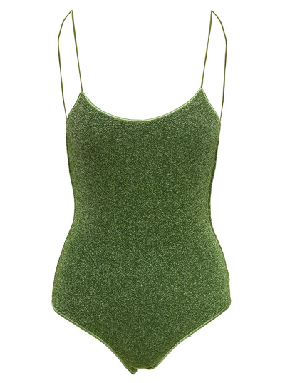 Oseree Ssense Exclusive Green Lumière One-piece Swimsuit