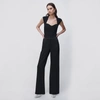 Simkhai Barbara Compact Rib Sweetheart Bodysuit In Black