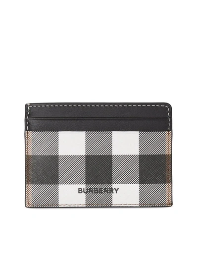 Burberry Check Printed Cardholder In White