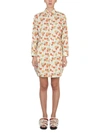 Marni Shirt Dress With Floral Pattern In Multicolor