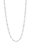 Effy Sterling Silver 22" Figaro Chain Necklace In White