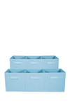 Sorbus Foldable Storage Cube Basket Bin In Pastel Blue