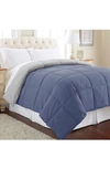 Modern Threads Down Alternative Reversible Comforter In Infinity Blue/silver